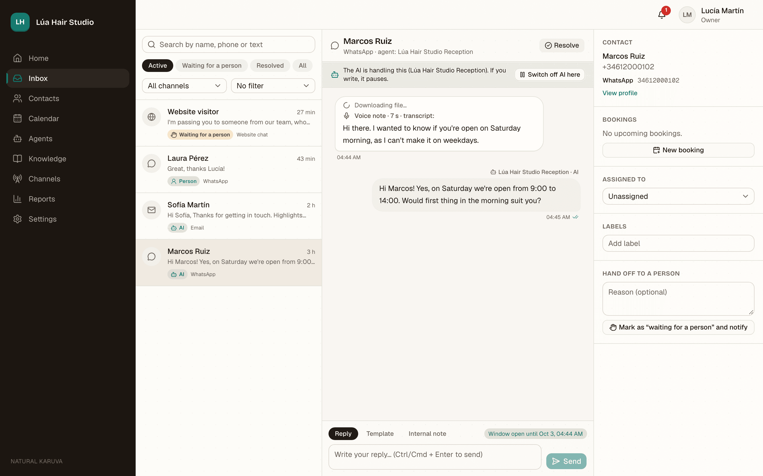 Natural Karuva screenshot: One inbox for everything