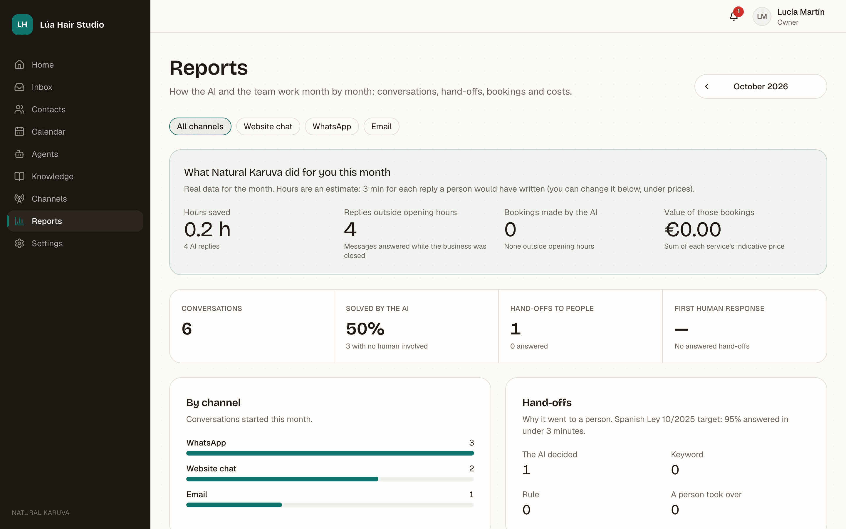 Natural Karuva screenshot: Clear numbers